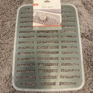 Cora Sink Mat - Gray Non-Slip Drain Rack